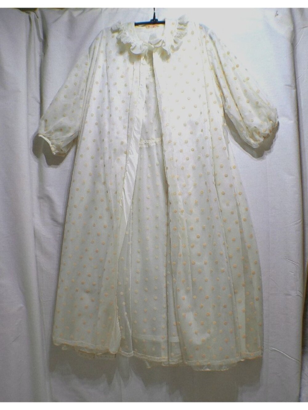 Vintage 1950's Peignoir Set Nightgown Bonwit Teller M Intimates